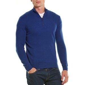 Phenix Cashmere 1/4-Zip Pullover in Navy 4XT *NWT*